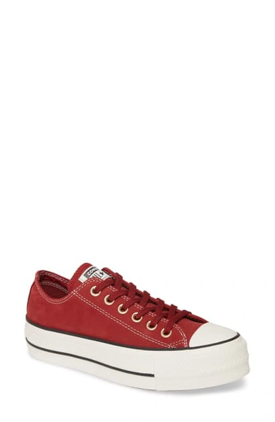 Shop Converse Chuck Taylor All Star Lift Nubuck Leather Sneaker In Red