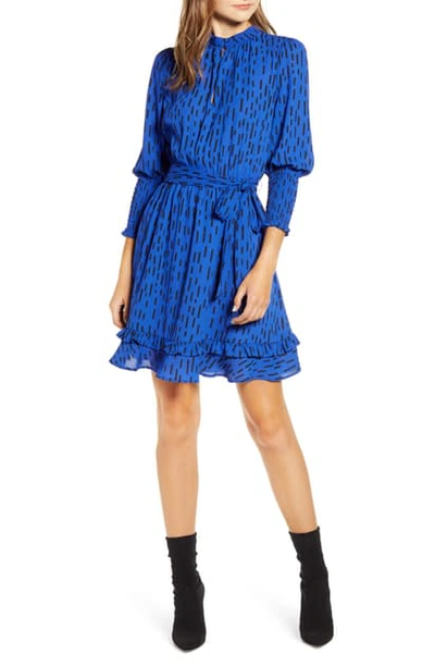Shop Rebecca Minkoff Bianca Dash Pattern Ruffle Hem Dress In Multi