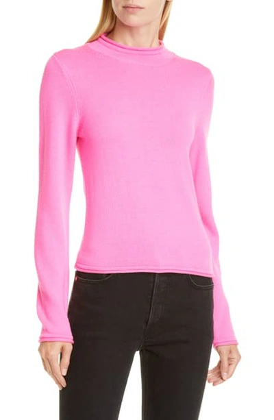 Shop Opening Ceremony Fluorescent Merino Wool Sweater In Fluorescent Pink