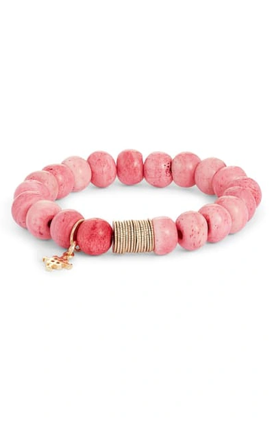 Shop Akola Lala Beaded Bracelet In Pink