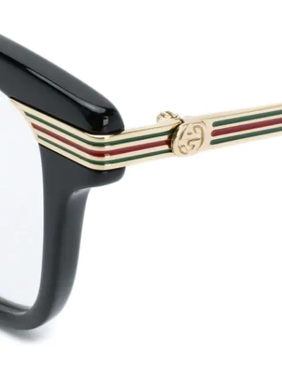 GUCCI EYEWEAR SQUARE FRAME GLASSES - 黑色