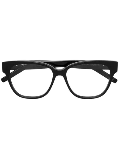 Shop Saint Laurent Eyewear Square Shaped Glasses - Black