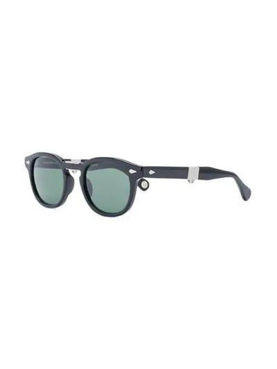 Shop Moscot Folded Arms Sunglasses In Black