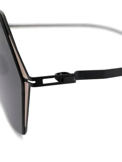 Shop Mykita Alessia Square Frame Sunglasses In Black
