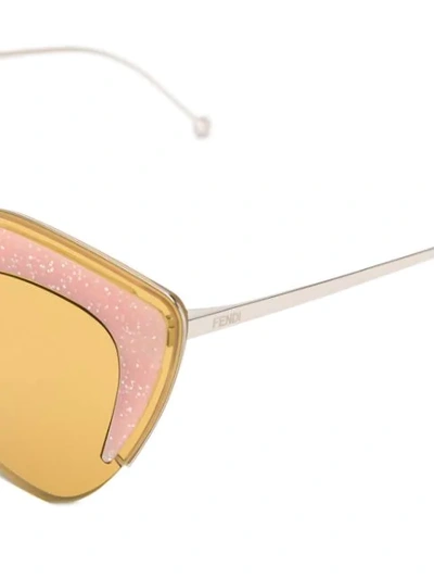 Shop Fendi Cat-eye Sunglasses In Yellow