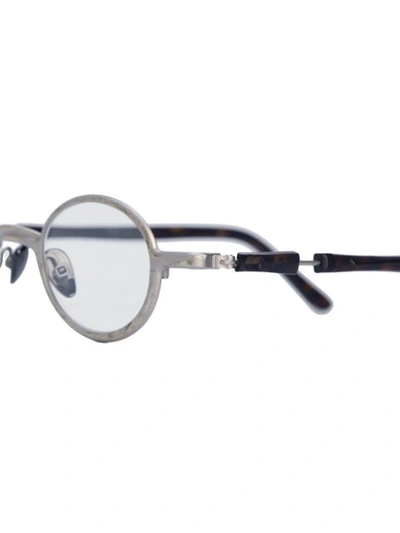 Shop Kuboraum Brille Mit Runden Gläsern In Metallic