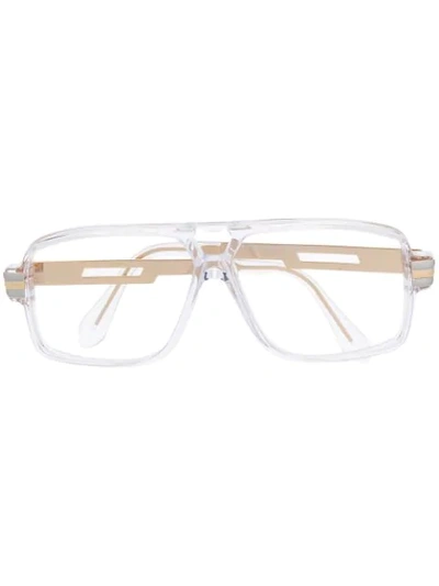 CAZAL RECTANGULAR FRAME GLASSES - 白色