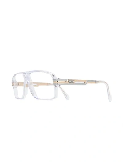CAZAL RECTANGULAR FRAME GLASSES - 白色