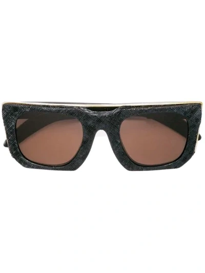 Shop Kuboraum U3 Square Sunglasses - Black