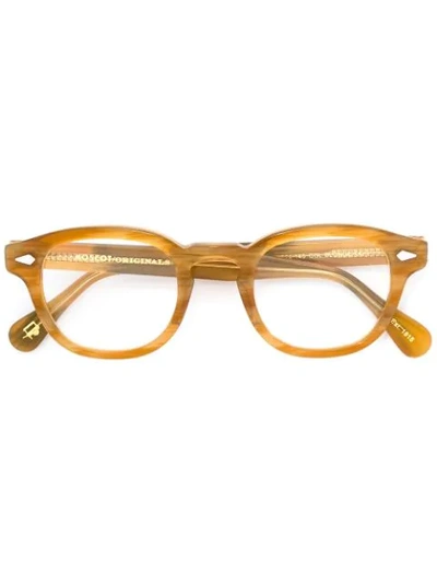 Shop Moscot 'lemtosh' Glasses In Neutrals