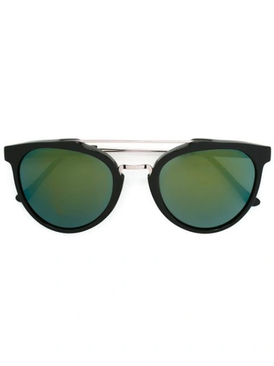 Shop Retrosuperfuture 'giaguaro' Sunglasses In Black