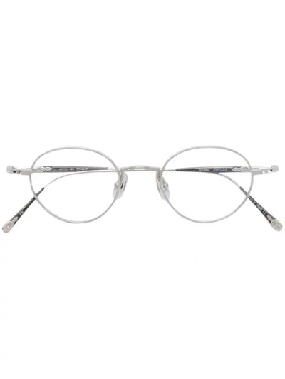 Shop Matsuda Round Frame Glasses In Silver