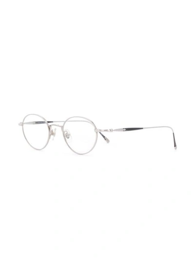 Shop Matsuda Round Frame Glasses In Silver