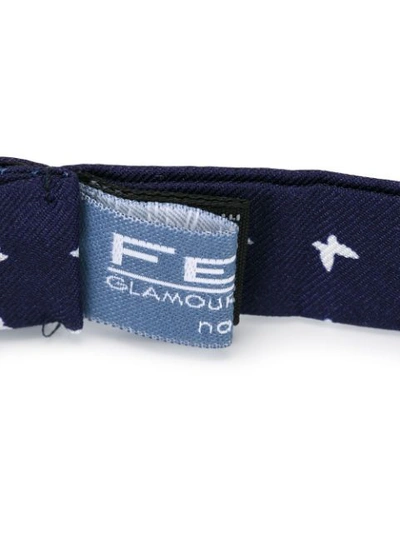 Shop Fefè Glamour Pochette Fefè Butterfly Print Bow Tie - Blue