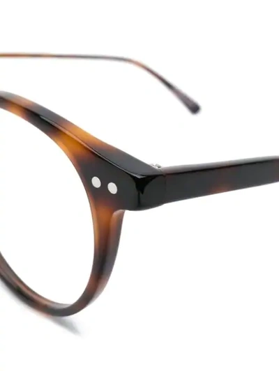 Epos Round Frame Glasses In 棕色