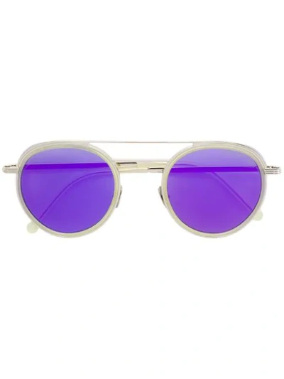 Shop Cutler And Gross Side Shield Sunglasses In Purple