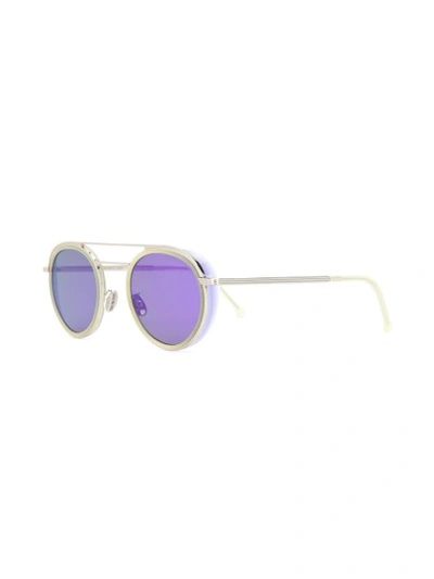 Shop Cutler And Gross Side Shield Sunglasses In Purple