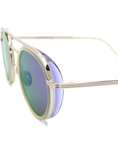 Shop Cutler And Gross Side Shield Sunglasses In Purple