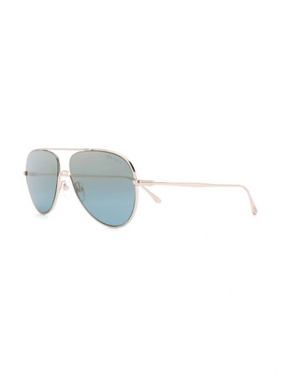 Shop Tom Ford Anthony Sunglasses In Gold