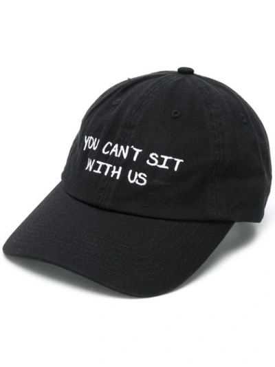 Shop Nasaseasons You Can't Sit With Us Embroidered Cap In Black