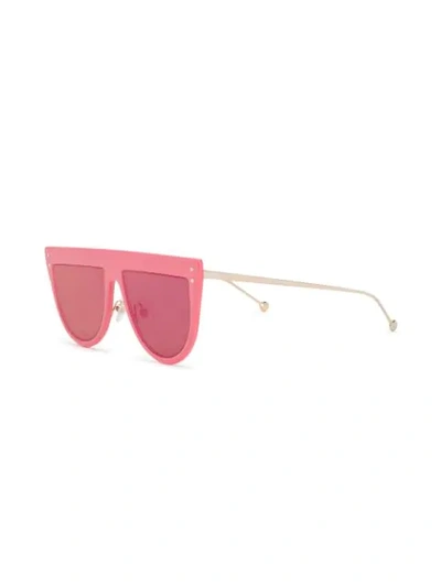 Shop Fendi Oversized Frame Sunglasses In Pink