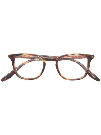 Shop Barton Perreira Woody Round Frame Glasses In Brown