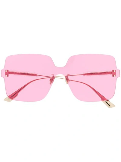 Shop Dior Color Quake 1 Sunglasses In Gold