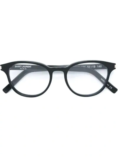 Shop Saint Laurent Classic Round Frame Glasses