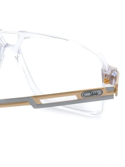 Cazal Oversized Glasses In Metallic