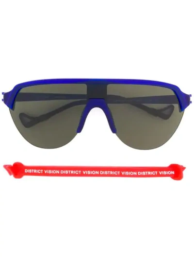 Shop District Vision Nagata Sunglasses In 蓝色