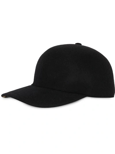 BURBERRY 毛毡棒球帽 - 黑色