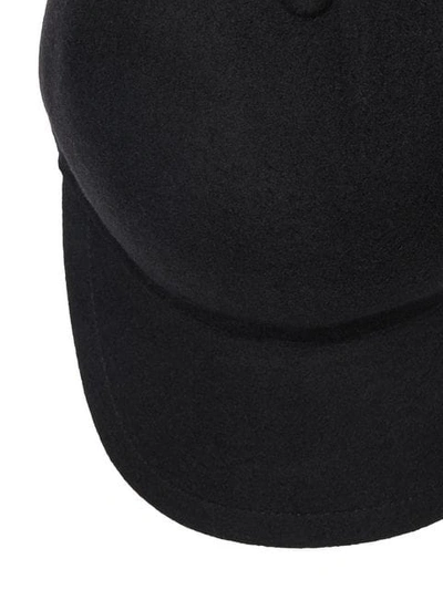 Shop Burberry Felted Wool Baseball Cap In Black