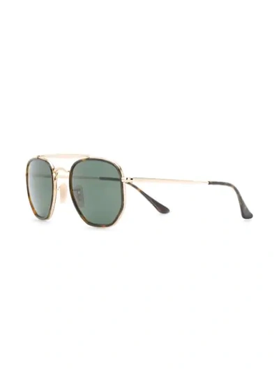 Shop Ray Ban The Marshal Ii Sunglasses In Gold