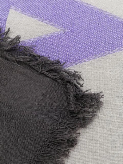 Shop Acne Studios Dip Dyed Scarf In Ai3-grey/purple