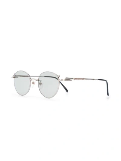 Shop Taichi Murakami Round Frame Sunglasses In Silver