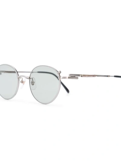 Shop Taichi Murakami Round Frame Sunglasses In Silver