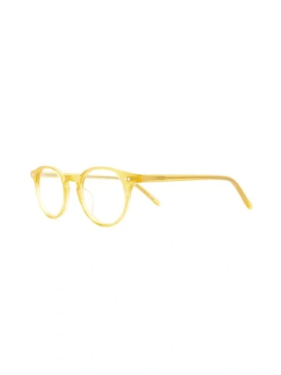 Epos Round Framed Glasses In 黄色