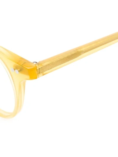Epos Round Framed Glasses In 黄色