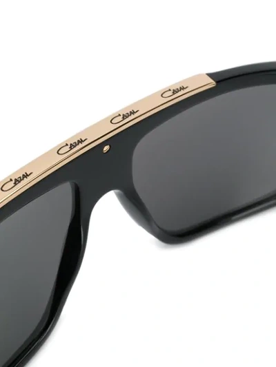 Shop Cazal Oversized Aviator Sunglasses In Black