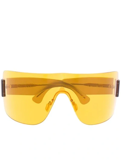 Shop Retrosuperfuture Arco Oversized Sunglasses In Yellow