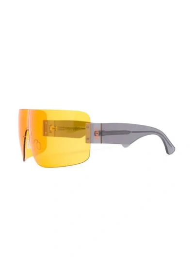 Shop Retrosuperfuture Arco Oversized Sunglasses In Yellow
