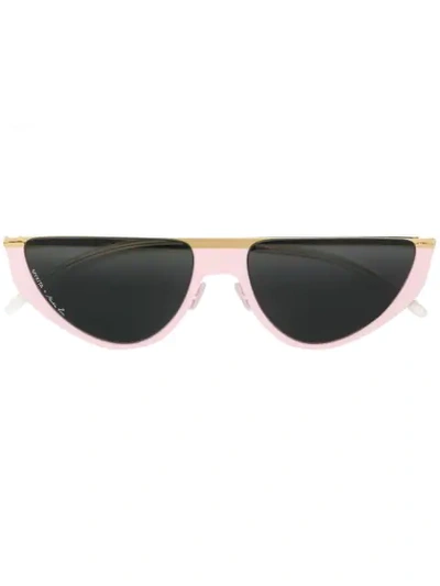 Shop Mykita X Martine Rose Selina Sunglasses In Pink & Purple