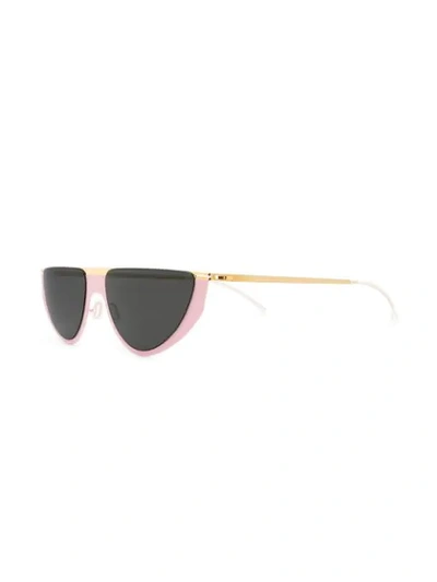 Shop Mykita X Martine Rose Selina Sunglasses In Pink & Purple