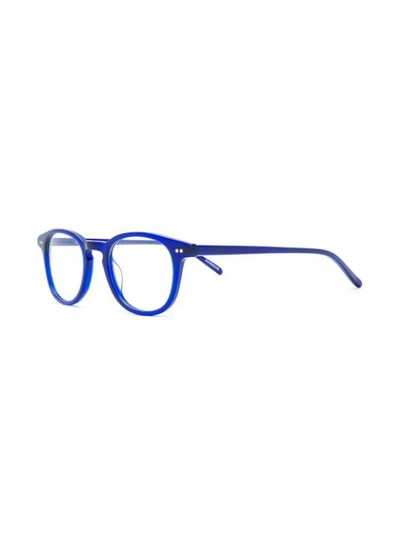 Shop Epos Square Frame Glasses In Blue