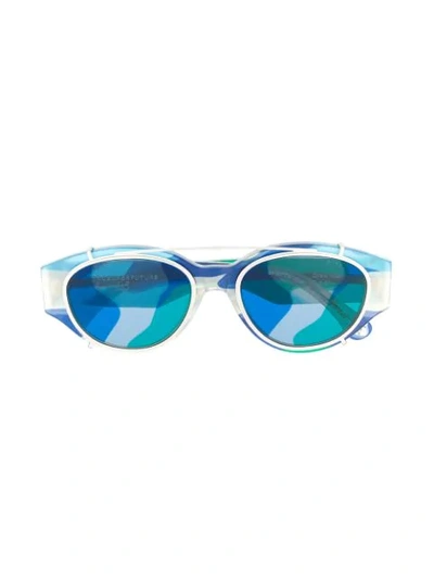 Shop Retrosuperfuture Drew Mama Camouflage Sunglasses In Blue