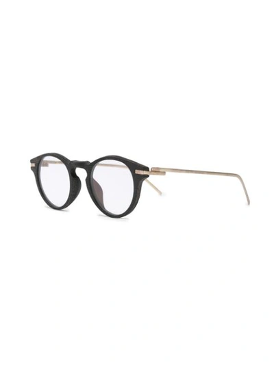 Shop Taichi Murakami Round Frame Glasses - Black
