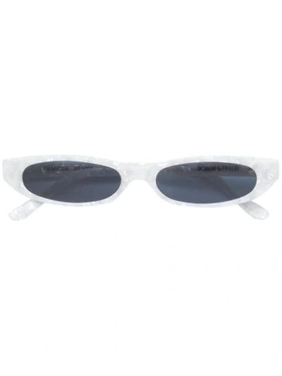 Shop Roberi & Fraud Frances Sunglasses In White