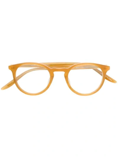 Shop Barton Perreira Round Frame Glasses In Yellow