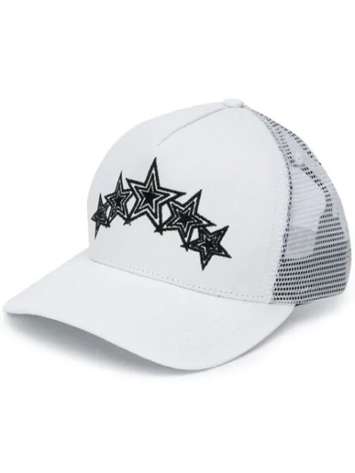 Shop Amiri Five Star Trucker Hat In White