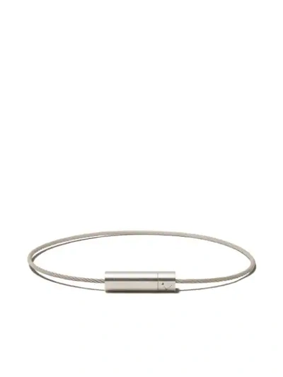 Shop Le Gramme 5 Grams Cable Bracelet In Silver